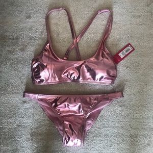 Pink metallic bikini